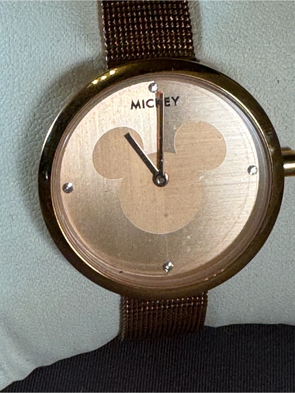 Disney Rose Gold Mesh Band Watch